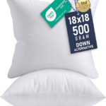 Bedding 18x18 Pillow Inserts, Set of 2, White