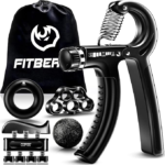Build hand and forearm power with a 5 pack grip strengthener kit. Adjustable resistance improves strength, endurance, and recovery.