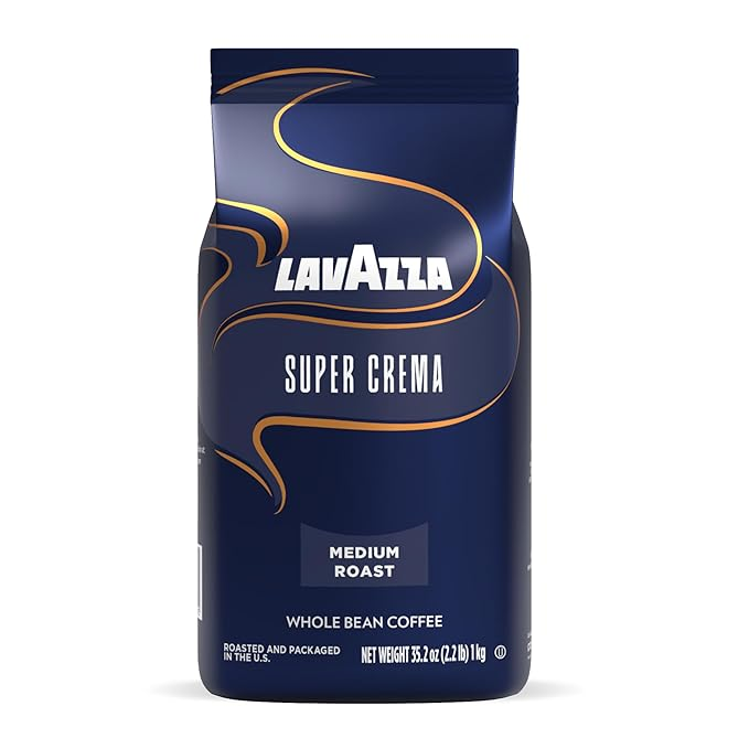 Lavazza Super Crema Whole Bean Coffee, Medium Espresso Roast Lavazza Super Crema Whole Bean Coffee, Medium Espresso Roast