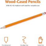 School Pencils with Erasers - Image 2