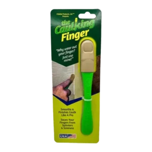 The Caulking Finger professional caulk smoothing tool in packaging