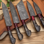 Damascus Chef Knife Set 5PC - Main