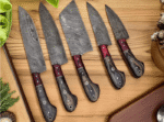 Damascus Chef Knife Set - Detail