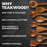 Natural Acacia Wood Kitchen Utensil Set – 5 Piece | Wooden Cooking Spoons & Spatulas - Image 4