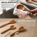 Natural Acacia Wood Kitchen Utensil Set – 5 Piece | Wooden Cooking Spoons & Spatulas - Image 5