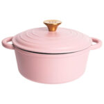 Enameled Cast Iron Dutch Oven with Lid – 5 Quart | Braiser Pot for Soup, Stew & Bread