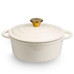 Enameled Cast Iron Dutch Oven with Lid – 5 Quart | Braiser Pot for Soup, Stew & Bread - Image 2