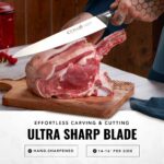 Professional Chef's Knife Set 5-Piece | German Steel 8" Chef Knife, Santoku, Utility & Carving - Image 3