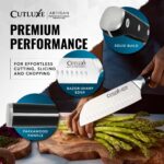 Professional Chef's Knife Set 5-Piece | German Steel 8" Chef Knife, Santoku, Utility & Carving - Image 4