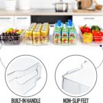 Refrigerator Organizer Bins 4-Pack | Clear Stackable Fridge & Pantry Storage Containers - Image 4