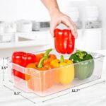 Refrigerator Organizer Bins 4-Pack | Clear Stackable Fridge & Pantry Storage Containers - Image 5
